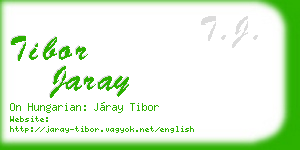 tibor jaray business card